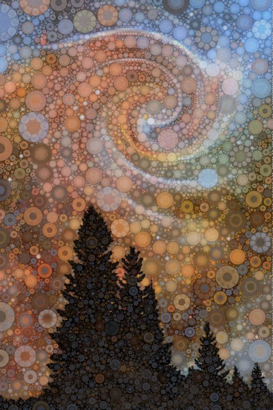 Spiral Nebula, digital collage